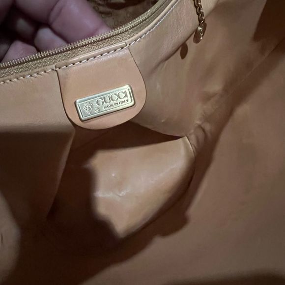 Vintage Gucci Canvas & Vachetta Leather Beach Bag - Picture 9 of 16